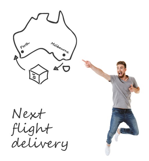 Need an item to be delivered interstate by today? Luckily we have just the VIP service you need - our 'Next Flight' delivery service.